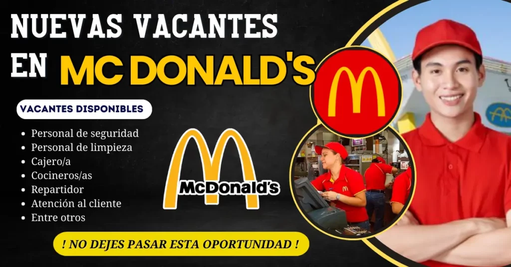 vacantes en mc donalds